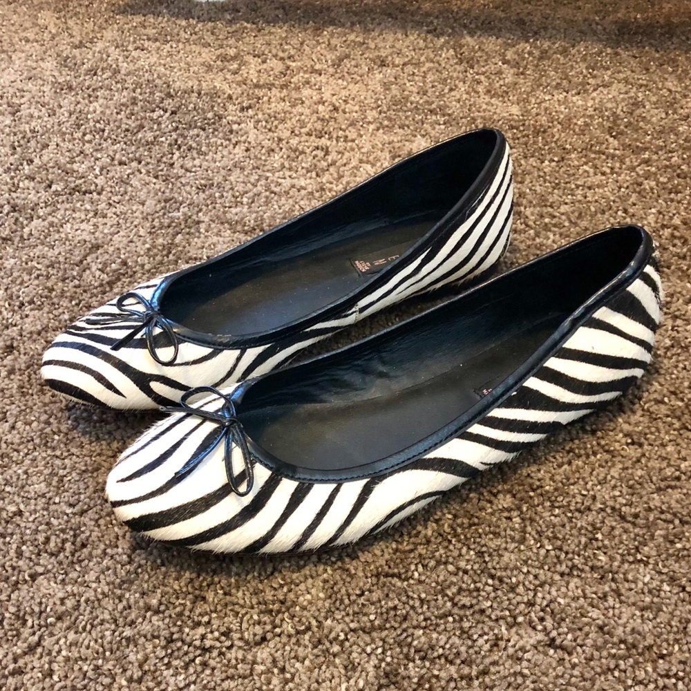 Faux Zebra Hair Flats